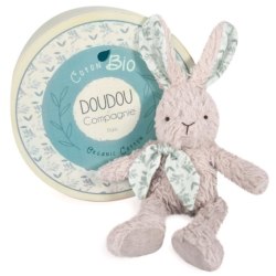 Peluche Pantin Lapin Gris Botanic Bio