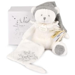Peluche Pantin Ours Attache Sucette Argent Anniversaire 25 ans