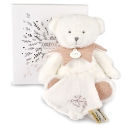 Peluche Pantin Ours Rose Anniversaire 25 ans