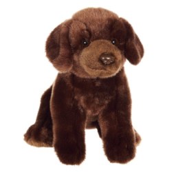 Peluche Chien Labrador Chocolat Chiens Réalistes - 25 cm