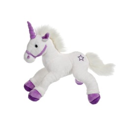 Peluche Licorne Féérique Violette - 42 cm