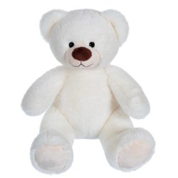 Peluche Ours Blanc Nature Douceur - 26 cm
