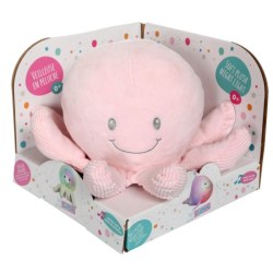 Peluche Veilleuse Pieuvre Rose
