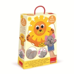 Jeu crée tes marionnettes Lion et Elephant