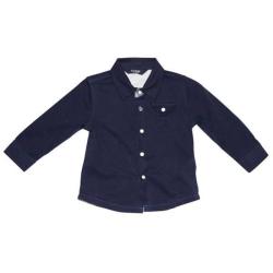 Chemise Manches Longues Bleu Marine