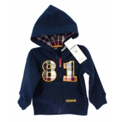 Gilet Zippé à Capuche Bleu 81 - 12 mois