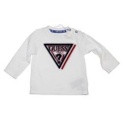 Tee-Shirt Manches Longues Blanc - 6 Mois