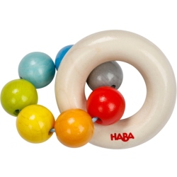 Hochet Bois Boules Arc en Ciel