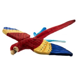 Peluche Ara Rouge en Vol - 75 cm