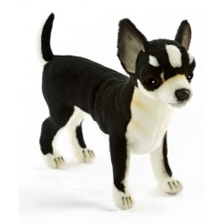 Peluche Chien Chihuahua Noir et Blanc