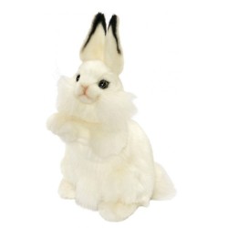 Peluche Lapin Blanc Dressé 32 cm