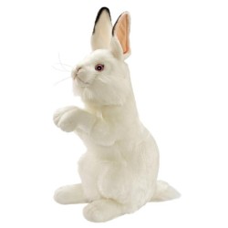 Peluche Lapin Blanc Dressé 50 cm