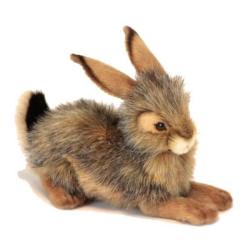 Peluche Lièvre Couché - 25 cm