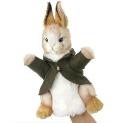 Peluche Marionnette Lapin Veste Verte