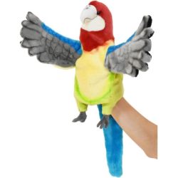 Peluche Marionnette Perroquet Rosella Jaune