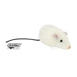 Peluche Souris Blanche - 9 cm