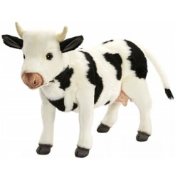 Peluche Vache Noire et Blanche Debout