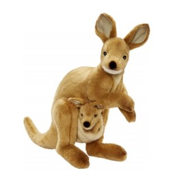 Peluche Wallaby avec Bébé 35 cm
