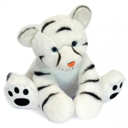 Peluche Bébé Tigre Blanc Terre Sauvage - 35 cm