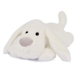 Peluche Chien Blanc Les Allongés Stretch