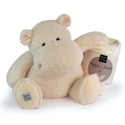 Peluche Et Plaid Hippo Chill Ecru