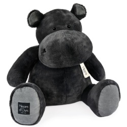 Peluche Hippo Gris Anthracite - 85 cm