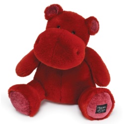 Peluche Hippo Hip Kiss Rouge - 40 cm