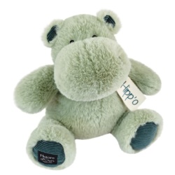 Peluche Hippo Vert Amande - 25 cm