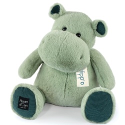 Peluche Hippo Vert Amande - 40 cm