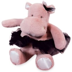 Peluche Hippopotame Tutu Rose - 22 cm