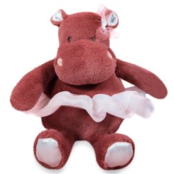 Peluche Hippopotame Tutu Terracotta - 22 cm