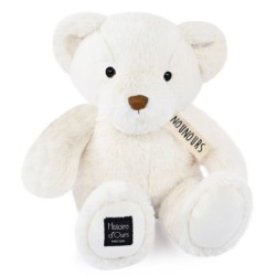 Peluche Ours Blanc Le Nounours - 28 cm