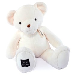 Peluche Ours Blanc Le Nounours - 75 cm