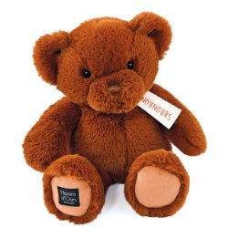 Peluche Ours Capuccino Le Nounours - 28 cm