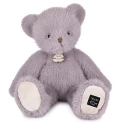 Peluche Ours Clémentin Gris Lavande - 38 cm