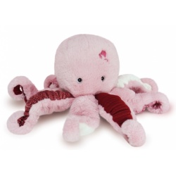 Peluche Pieuvre Rose Trésors Marins