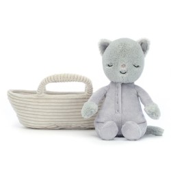 Peluche Chat et son Couffin Rock a Bye