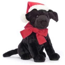 Peluche Chien Labrador Noir Pippa Noël