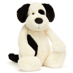 Peluche Chien Noir et Crème Bashful Really Big