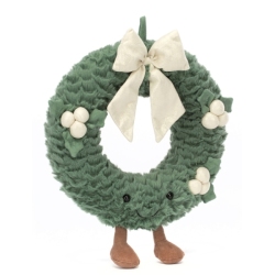 Peluche Couronne Noël Dorée Amuseable Little