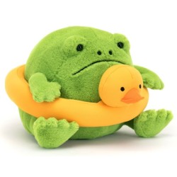 Peluche Grenouille Ricky Rain avec bouée Amphibifriends