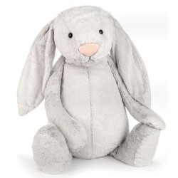 Peluche Lapin Bashful Gris XXL - 108 cm