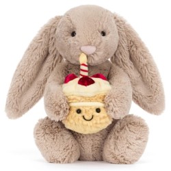 Peluche Lapin Beige Anniversaire Bashful