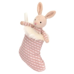 Peluche Lapin et sa Chaussette Scintillante