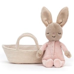 Peluche Lapin et son Couffin Rock a Bye