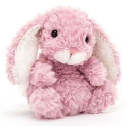 Peluche Lapin Yummy Rose Tulipe - 15 cm