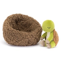 Peluche Tortue dans son nid Hibernating