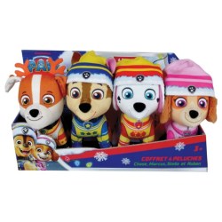 Coffret 4 Peluches Pat Patrouille Noël Coffret 4 Peluches Pat Patrouille Noël