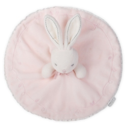 Doudou Lapin Rond Rose Perle