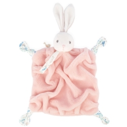 Doudou Lapinou Rose Poudre Plume 20 cm